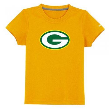 Kids Green Bay Packers Sideline Legend Authentic Logo Yellow T-Shirt Cheap