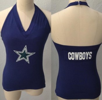 Cheap Women's All Sports Couture Dallas Cowboys Blown Coverage Halter Top