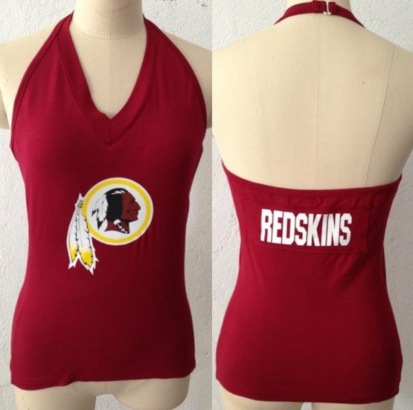 Cheap Women's All Sports Couture Washington Redskins Blown Coverage Halter Top