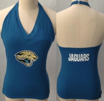 Cheap Women's All Sports Couture Jacksonville Jaguars Blown Coverage Halter Top