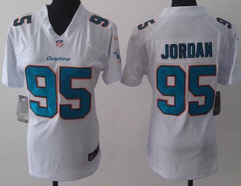 Cheap Women Nike Miami Dolphins 95 Dion Jordan White NFL Jerseys 2013 New Style