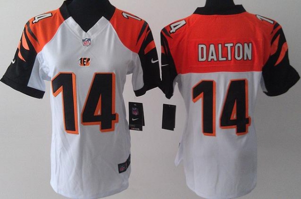 Cheap Women Nike Cincinnati Bengals 14 Andy Dalton White LIMITED Jerseys