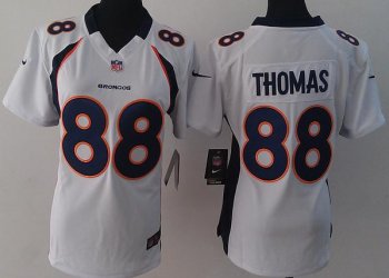 Cheap Women Nike Denver Broncos 88 Demaryius Thomas White LIMITED Jerseys