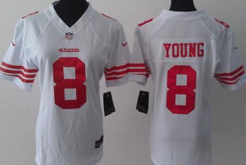 Cheap Women Nike San Francisco 49ers 8 Steve Young White LIMITED Jerseys