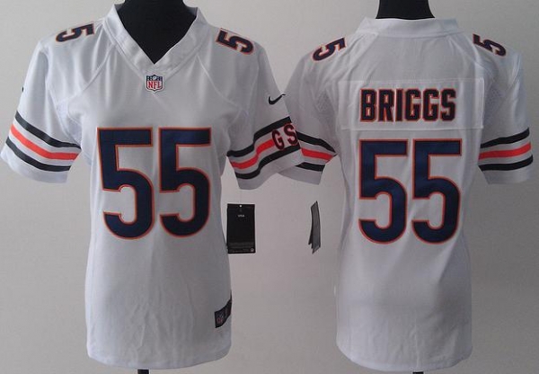 Cheap Women Nike Chicago Bears 55 Lance Briggs White LIMITED Jerseys