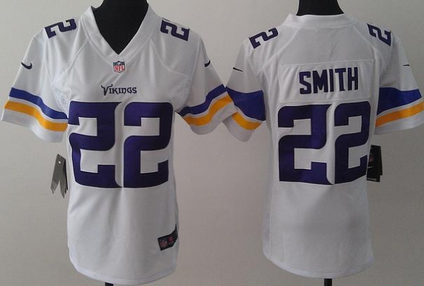 Cheap Women Nike Minnesota Vikings 22 Harrison Smith White Jerseys 2013 New Style