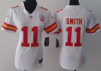 Cheap Women Nike Kansas City Chiefs 11 Alex Smith White LIMITED Jerseys