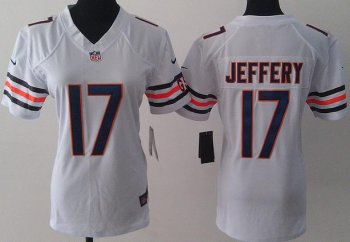 Cheap Women Nike Chicago Bears 17 Alshon Jeffery White LIMITED Jerseys