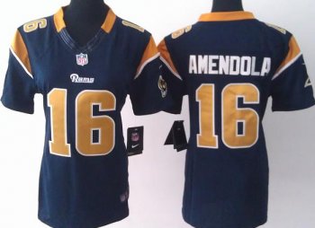 Cheap Women Nike St. Louis Rams 16 Danny Amendola Blue LIMITED Jerseys