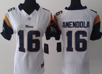 Cheap Women Nike St. Louis Rams 16 Danny Amendola White LIMITED Jerseys