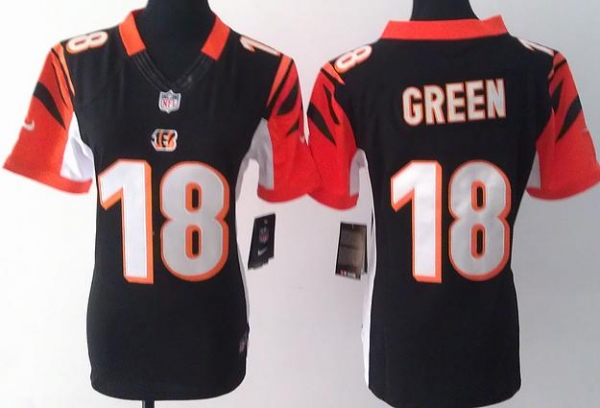 Cheap Women Nike Cincinnati Bengals 18 A.J.Green Black LIMITED Jerseys