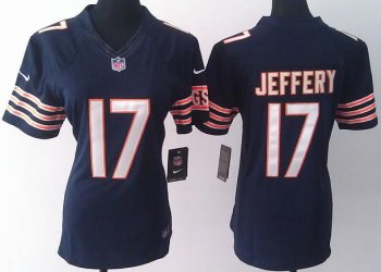 Cheap Women Nike Chicago Bears 17 Alshon Jeffery Blue LIMITED Jerseys