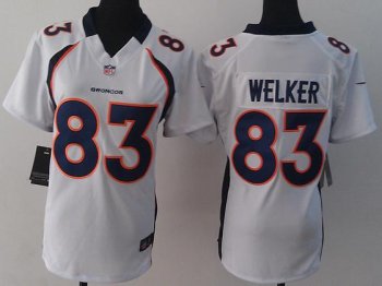 Cheap Women Nike Denver Broncos 83 Wes Welker White LIMITED Jerseys