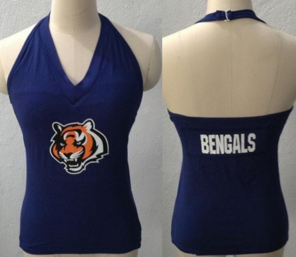 Cheap Women's All Sports Couture Cincinnati Bengals Blown Cover Halter Top - Black