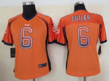 Cheap Women Nike Chicago Bears 6 Jay Cutler Orange Drift Fashion Elite NFL Jerseys 2013 New