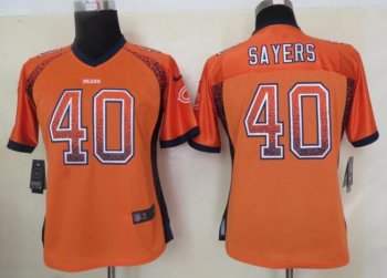 Cheap Women Nike Chicago Bears 40 Gale Sayers Orange Drift Fashion Elite NFL Jerseys 2013 New