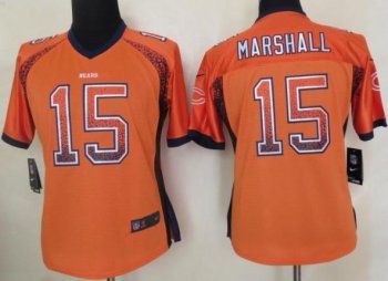 Cheap Women Nike Chicago Bears 15 Brandon Marshall Orange Drift Fashion Elite NFL Jerseys 2013 New