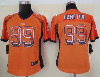 Cheap Women Nike Chicago Bears 99 Dan Hampton Orange Drift Fashion Elite NFL Jerseys 2013 New