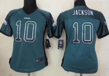 Cheap Women Nike Philadelphia Eagles 10 DeSean Jackson Midnight Green Drift Fashion Elite NFL Jerseys