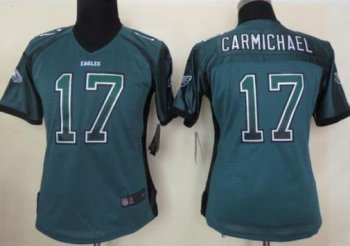 Cheap Women Nike Philadelphia Eagles 17 Harold Carmichael Green Drift Fashion Elite NFL Jerseys