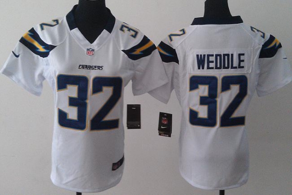 Cheap Women Nike San Diego Chargers 32 Eric Weddle White NFL Jerseys