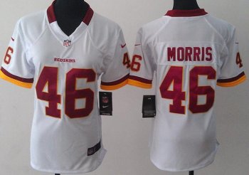 Cheap Women Nike Washington Redskins 46 Alfred Morris White NFL Jerseys