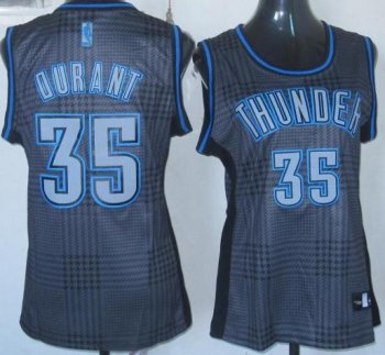 Cheap Women Oklahoma City Thunder 35 Kevin Durant Black Rhythm Fashion Revolution 30 Swingman NBA Jerseys