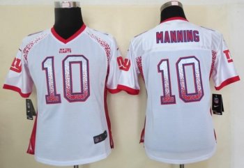 Cheap Women Nike New York Giants 10 Eli Manning White Drift Fashion Elite NFL Jerseys