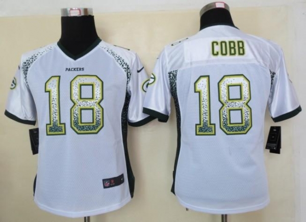 Cheap Women Nike Green Bay Packers 18 Randall Cobb White Drift Fashion Elite NFL Jerseys