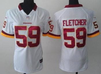 Cheap Women Nike Washington Redskins 59 London Fletcher White NFL Jerseys