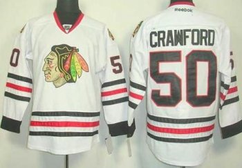 Kids Chicago Blackhawks 50 Corey Crawford White NHL Jerseys For Sale