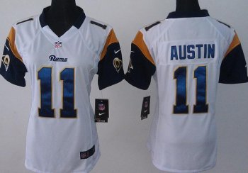 Cheap Women Nike St.Louis Rams 11 Tavon Austin White NFL Jerseys