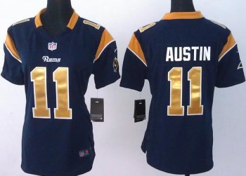 Cheap Women Nike St.Louis Rams 11 Tavon Austin Blue NFL Jerseys