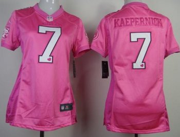 Cheap Women Nike San Francisco 49ers 7 Colin Kaepernick Pink Love NFL Jerseys