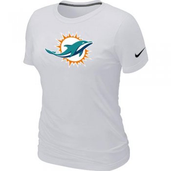 Cheap Women Miami Dolphins Sideline Legend logo White NFL T-Shirt