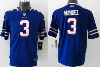 Kids Nike Buffalo Bills 3 EJ Manuel Blue NFL Jerseys Cheap