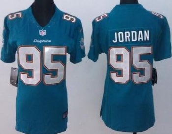 Cheap Women Nike Miami Dolphins 95 Dion Jordan Green Limited NFL Jerseys New Style