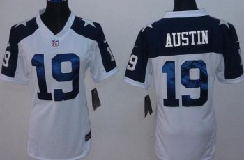 Cheap Women Nike Dallas Cowboys 19 Miles Austin White Thanksgivings LIMITED NFL Jerseys