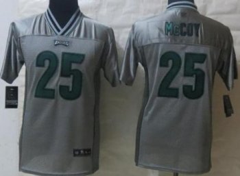 Kids Nike Philadelphia Eagles 25 LeSean McCoy Grey Vapor Elite NFL Jerseys Cheap