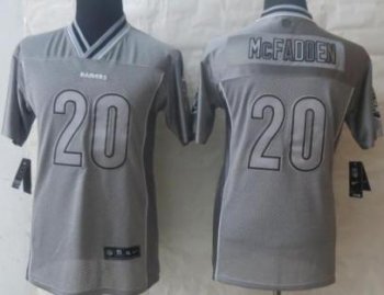 Kids Nike Oakland Raiders 20 Darren McFadden Grey Vapor Elite NFL Jerseys Cheap