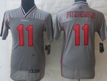 Kids Nike Arizona Cardinals 11 Larry Fitzgerald Grey Vapor Elite NFL Jerseys Cheap