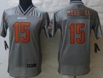 Kids Nike Chicago Bears 15 Brandon Marshall Grey Vapor Elite NFL Jerseys Cheap