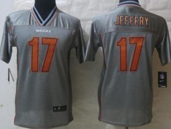 Kids Nike Chicago Bears 17 Alshon Jeffery Grey Vapor Elite NFL Jerseys Cheap