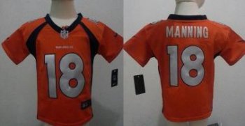 Baby Nike Denver Broncos 18 Peyton Manning Orange NFL Jerseys For Cheap