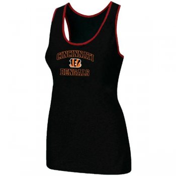 Cheap Women Nike NFL Cincinnati Bengals Heart & Soul Tri-Blend Racerback stretch Tank Top Black