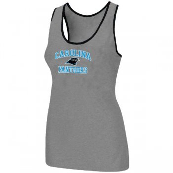 Cheap Women Nike NFL Carolina Panthers Heart & Soul Tri-Blend Racerback stretch Tank Top L.grey