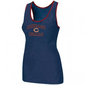 Cheap Women Nike NFL Chicago Bears Heart & Soul Tri-Blend Racerback stretch Tank Top Blue