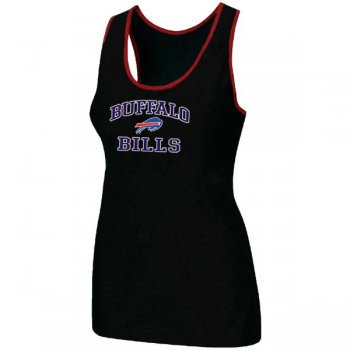 Cheap Women Nike NFL Buffalo Bills Heart & Soul Tri-Blend Racerback stretch Tank Top Black