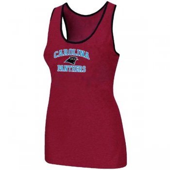 Cheap Women Nike NFL Carolina Panthers Heart & Soul Tri-Blend Racerback stretch Tank Top Red