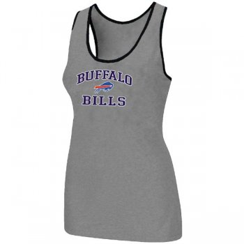 Cheap Women Nike NFL Buffalo Bills Heart & Soul Tri-Blend Racerback stretch Tank Top L.grey